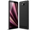 Funda Gel Tpu Tipo Carbon Negra para Sony Xperia 10