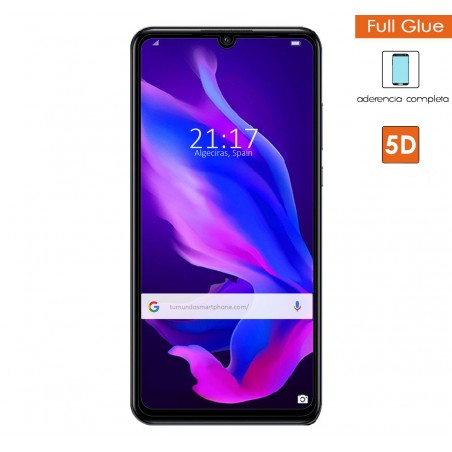Protector Cristal Templado Completo 5D Full Glue Negro Huawei P30 Lite Vidrio