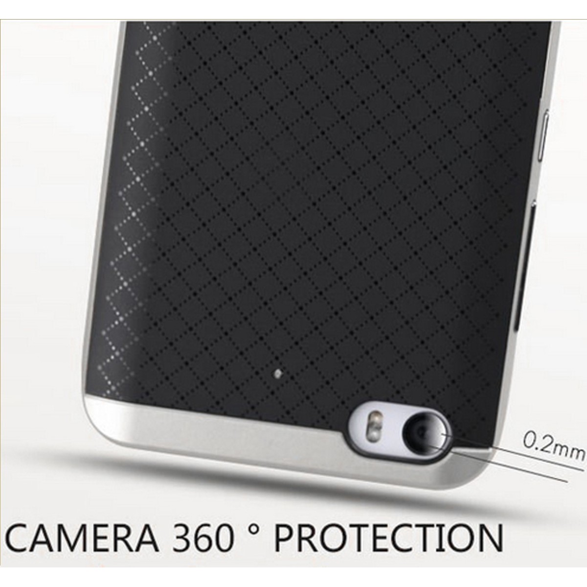 Funda Tipo Neo Hybrid (Pc+Tpu) Negra / Plata para Xiaomi Mi 5S