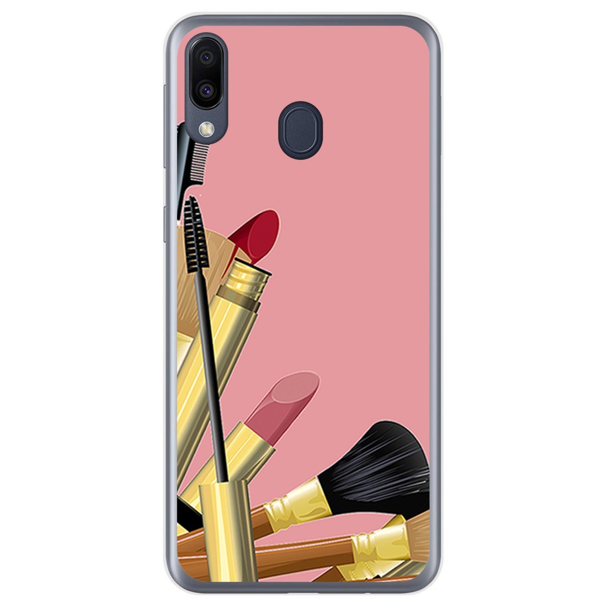 Funda Gel Tpu para Samsung Galaxy M20 diseño Brochas Dibujos