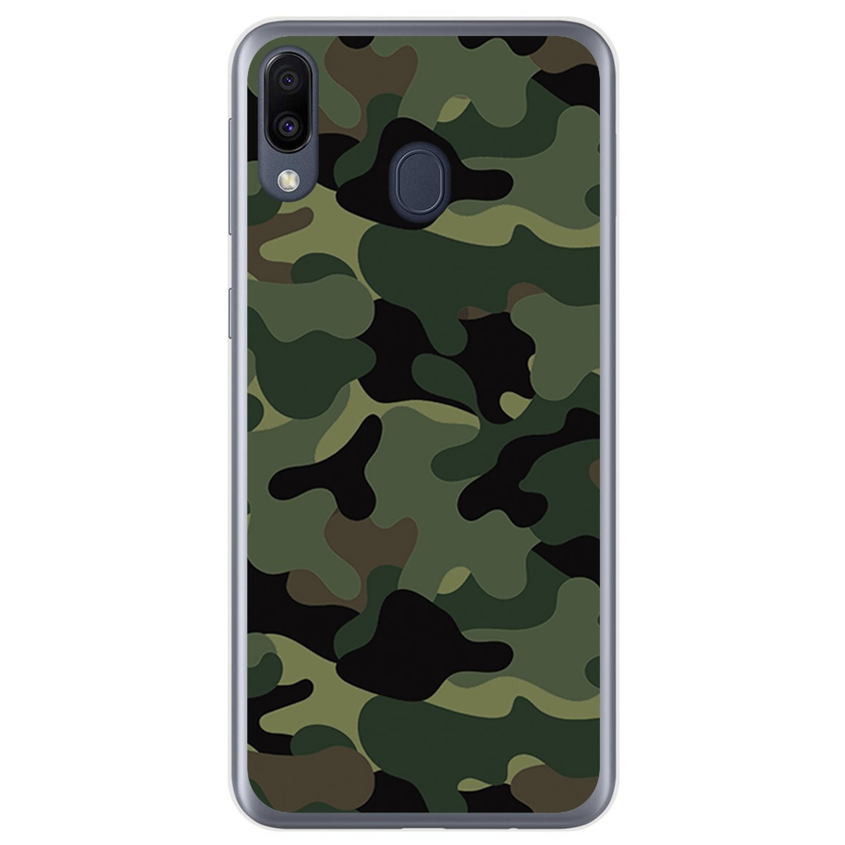 Funda Gel Tpu para Samsung Galaxy M20 diseño Camuflaje Dibujos