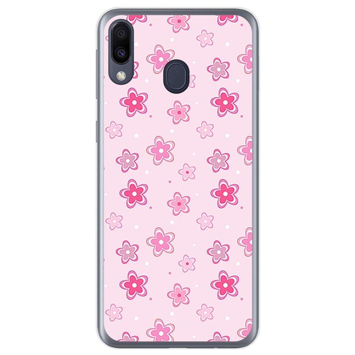 Funda Gel Tpu para Samsung Galaxy M20 diseño Flores Dibujos