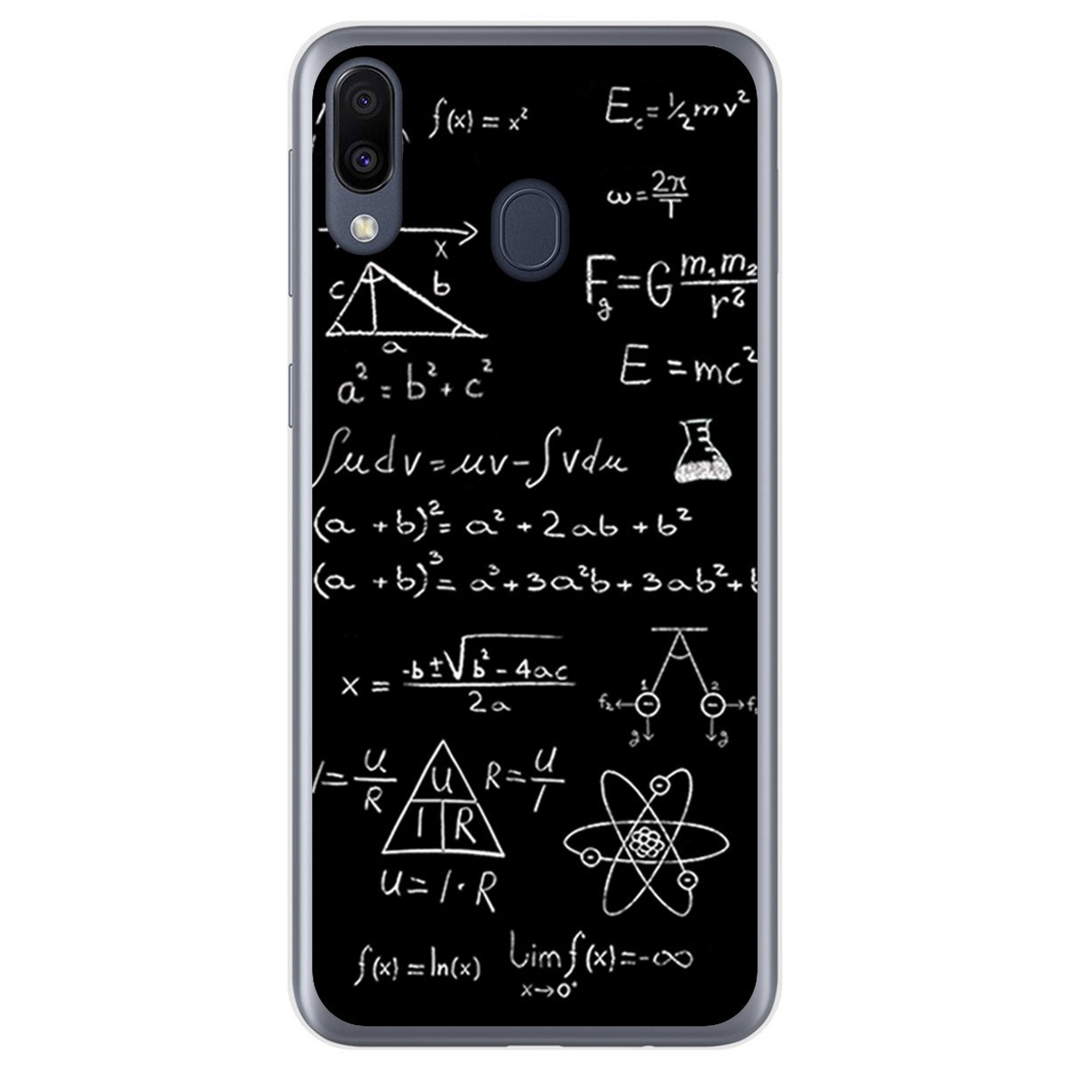 Funda Gel Tpu para Samsung Galaxy M20 diseño Formulas Dibujos
