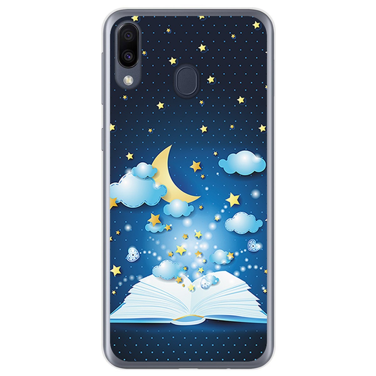 Funda Gel Tpu para Samsung Galaxy M20 diseño Libro Cuentos Dibujos