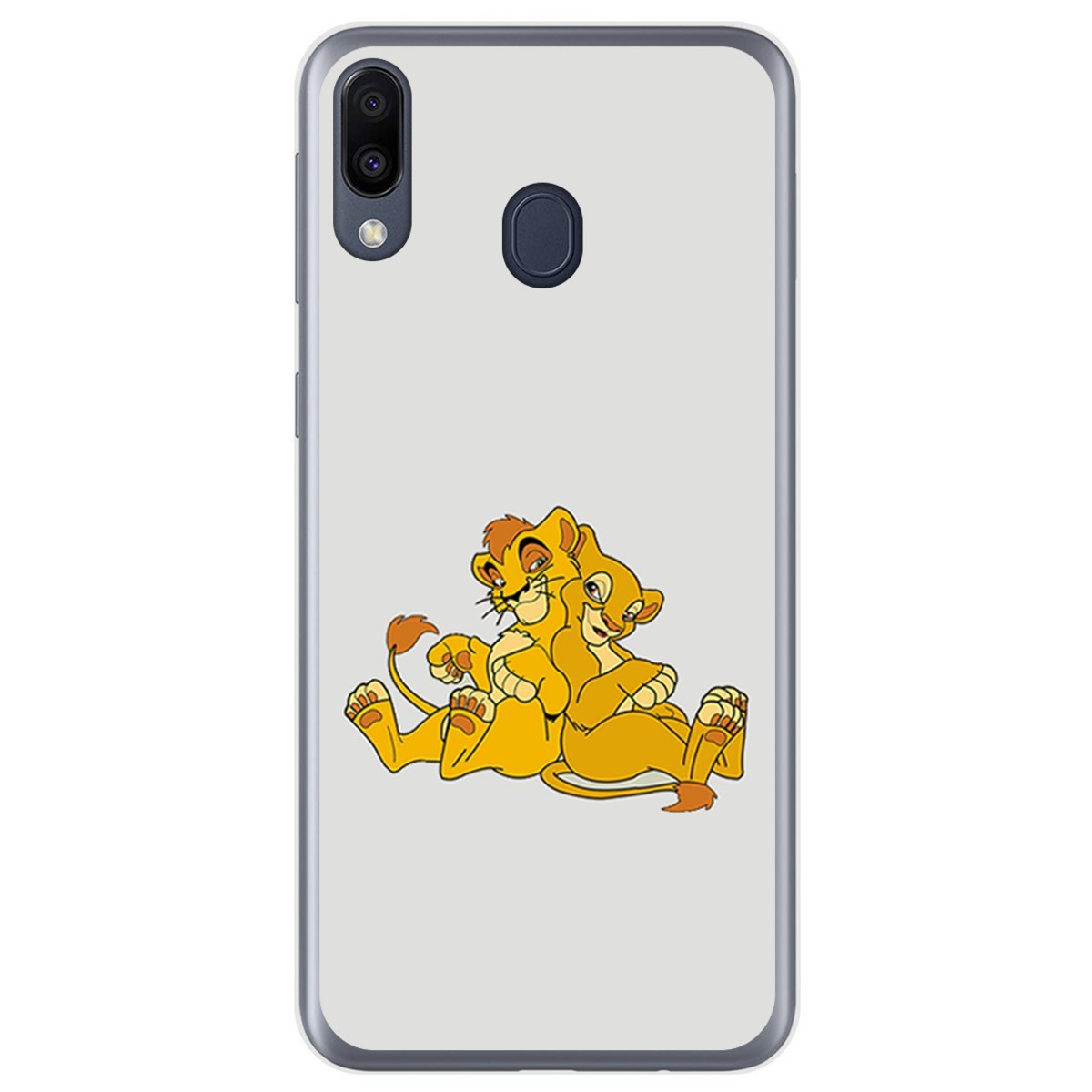 Funda Gel Tpu para Samsung Galaxy M20 diseño Leones Dibujos