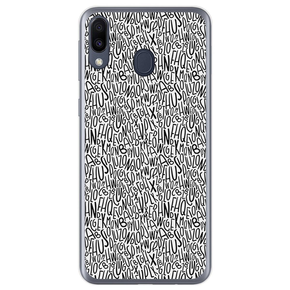 Funda Gel Tpu para Samsung Galaxy M20 diseño Letras Dibujos