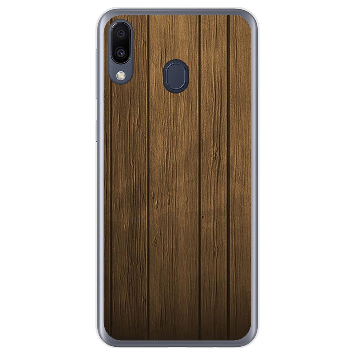 Funda Gel Tpu para Samsung Galaxy M20 diseño Madera Dibujos