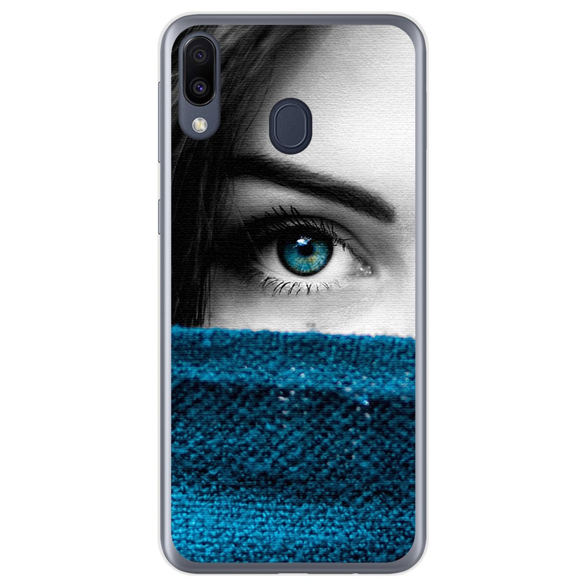 Funda Gel Tpu para Samsung Galaxy M20 diseño Ojo Dibujos