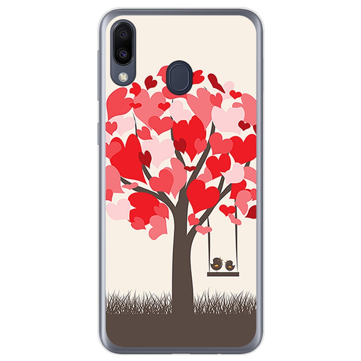 Funda Gel Tpu para Samsung Galaxy M20 diseño Pajaritos Dibujos