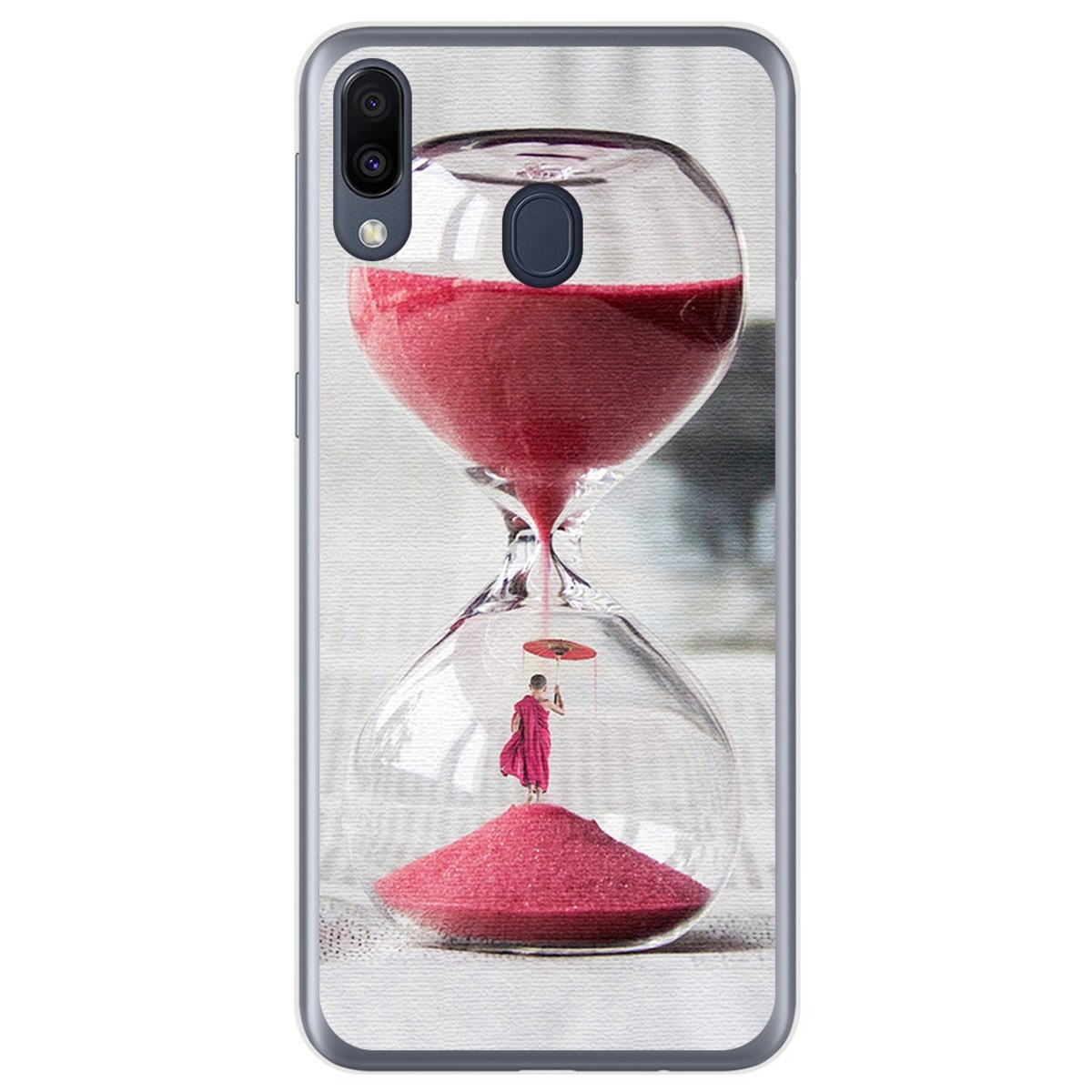 Funda Gel Tpu para Samsung Galaxy M20 diseño Reloj Dibujos