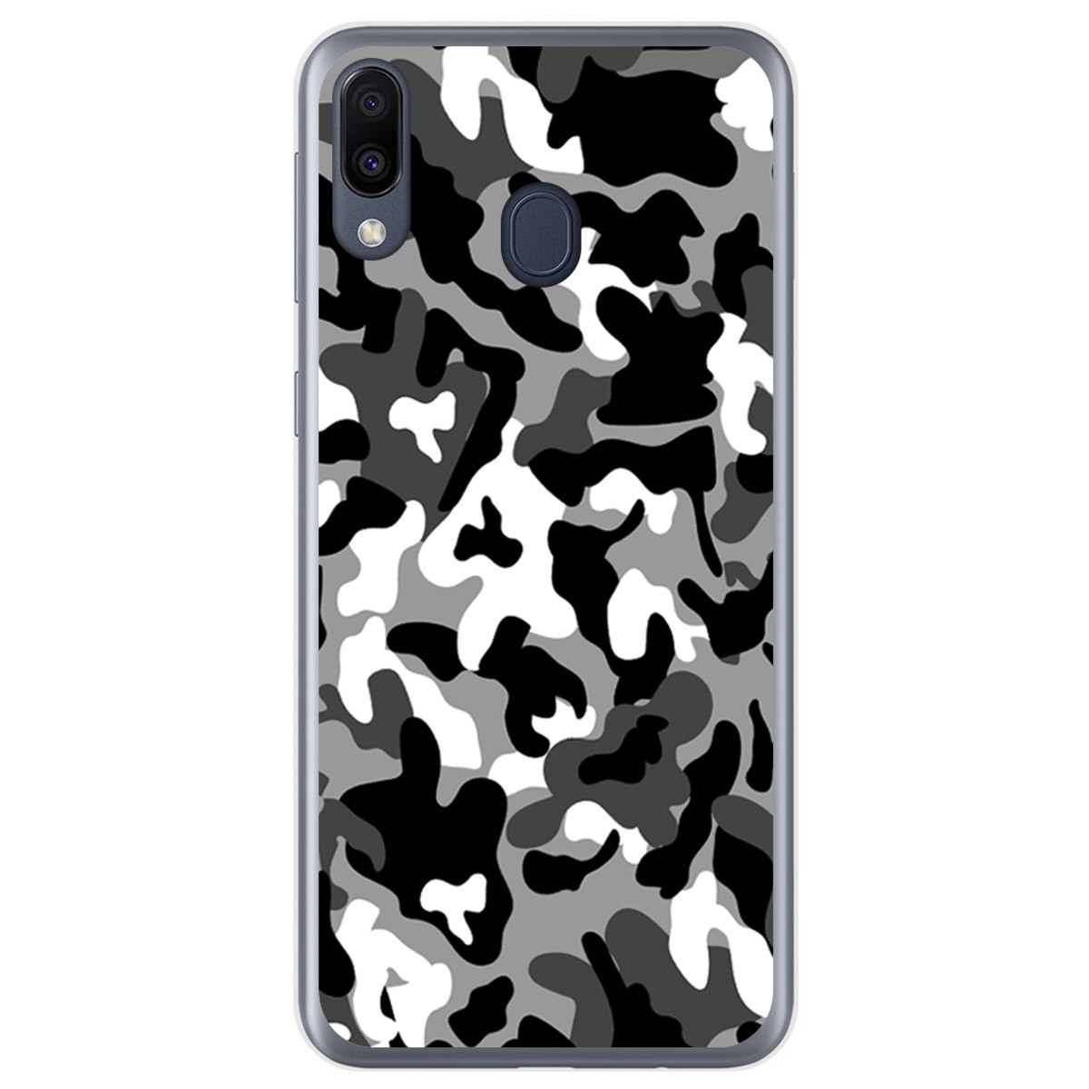 Funda Gel Tpu para Samsung Galaxy M20 diseño Snow Camuflaje Dibujos