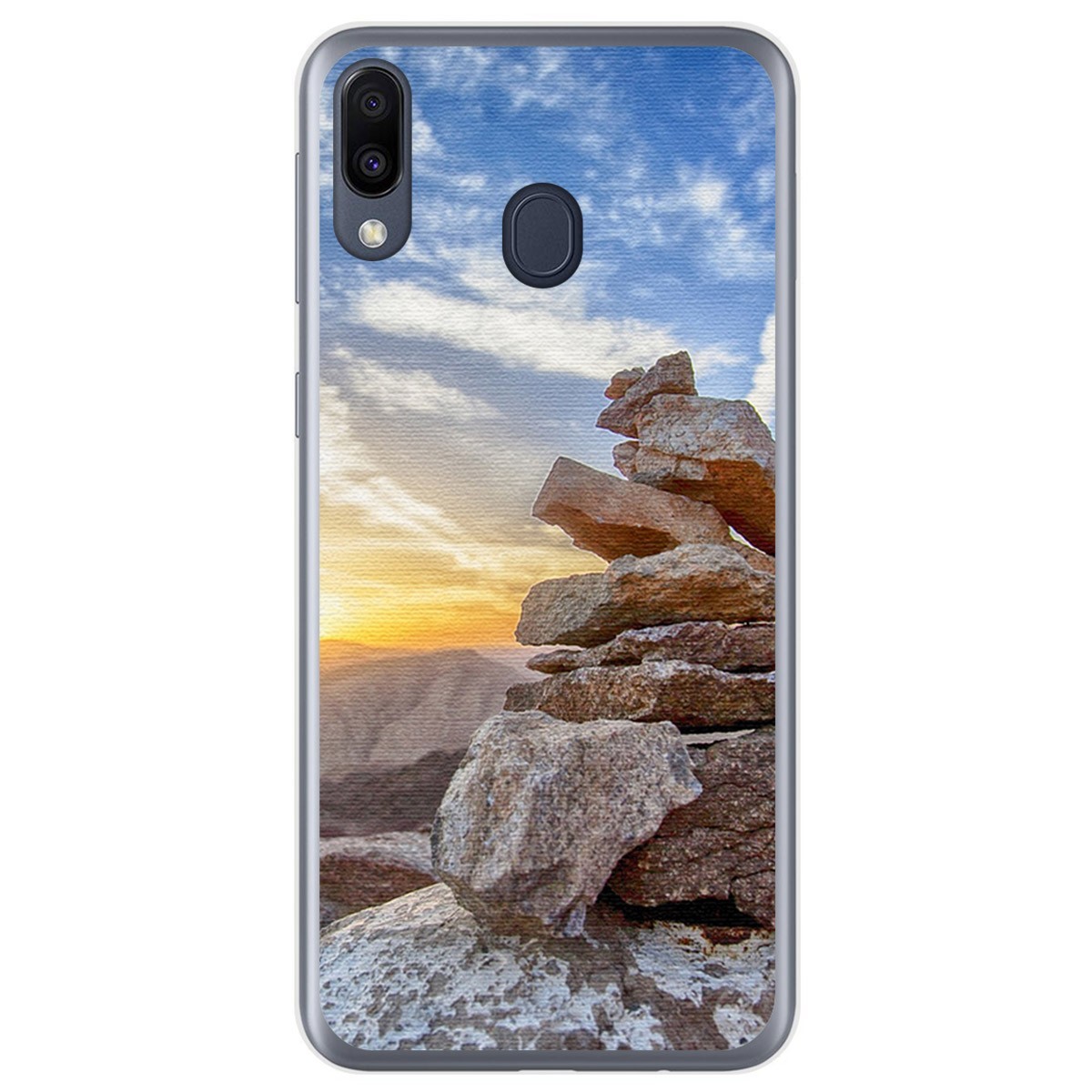 Funda Gel Tpu para Samsung Galaxy M20 diseño Sunset Dibujos