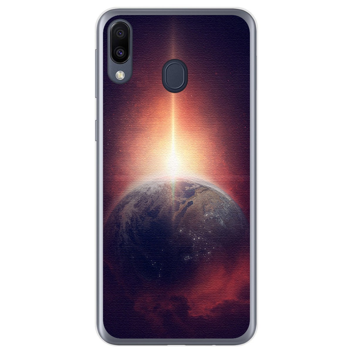 Funda Gel Tpu para Samsung Galaxy M20 diseño Tierra Dibujos