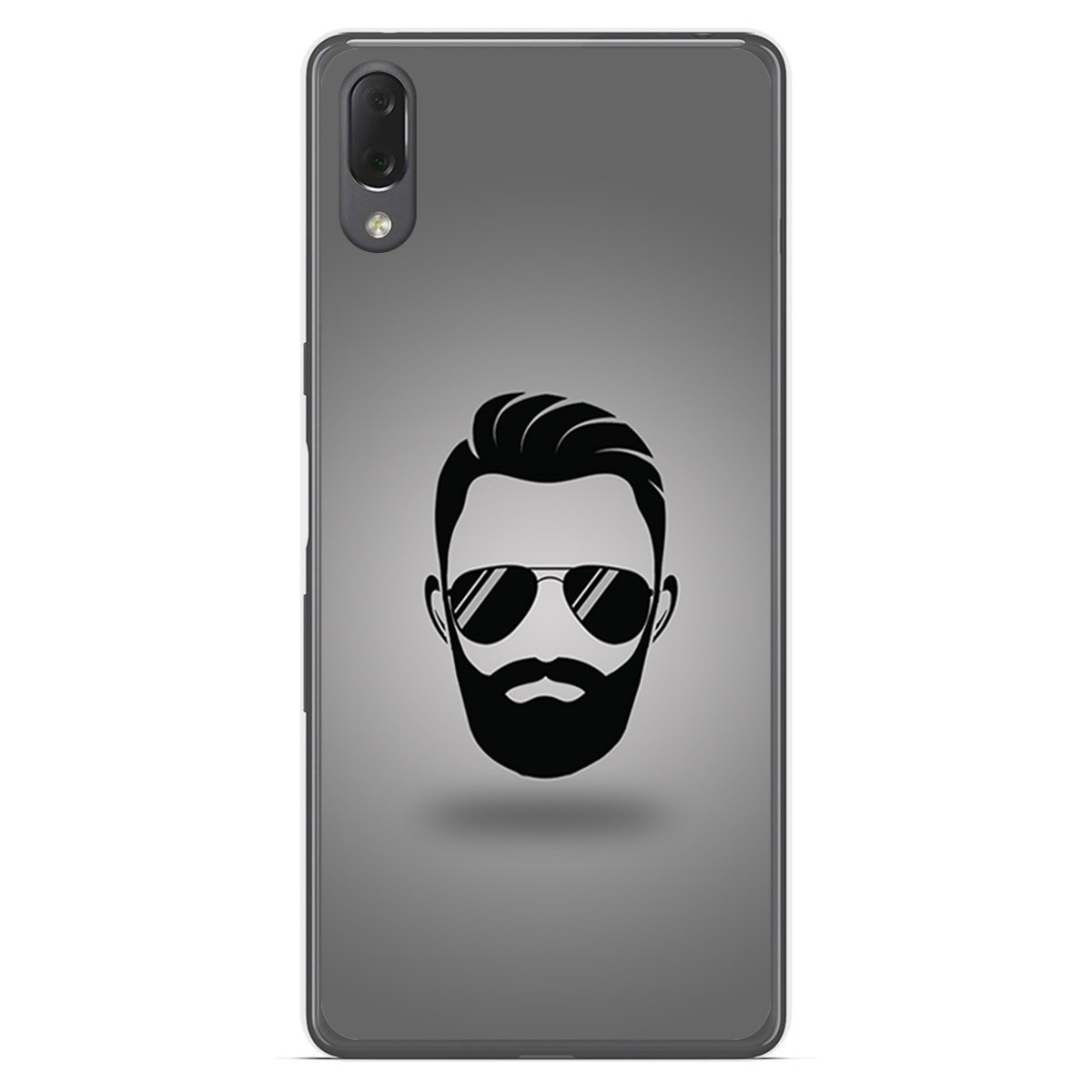 Funda Gel Tpu para Sony Xperia L3 diseño Barba Dibujos