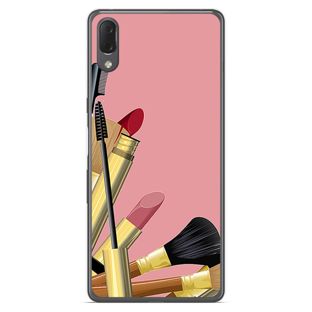 Funda Gel Tpu para Sony Xperia L3 diseño Brochas Dibujos