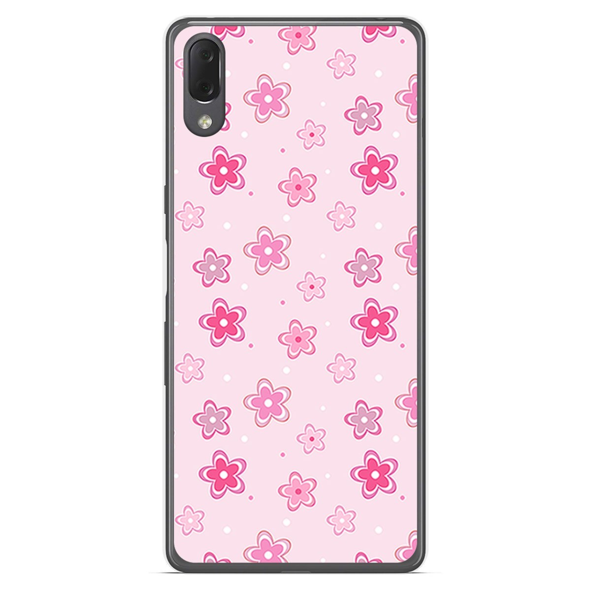 Funda Gel Tpu para Sony Xperia L3 diseño Flores Dibujos