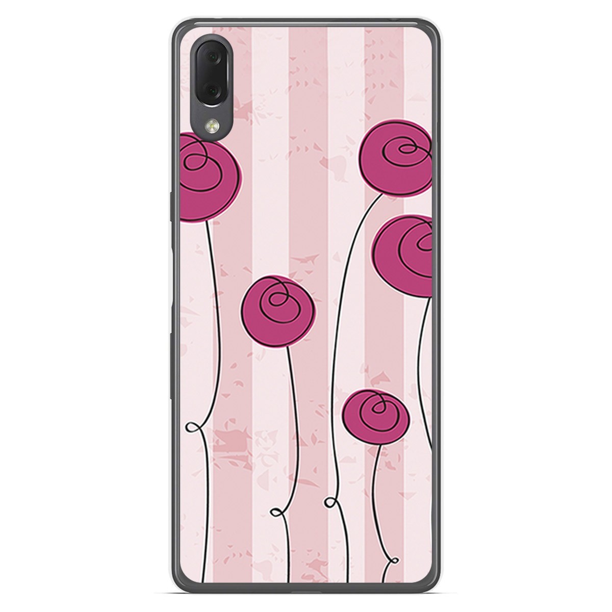 Funda Gel Tpu para Sony Xperia L3 diseño Flores Vintage Dibujos