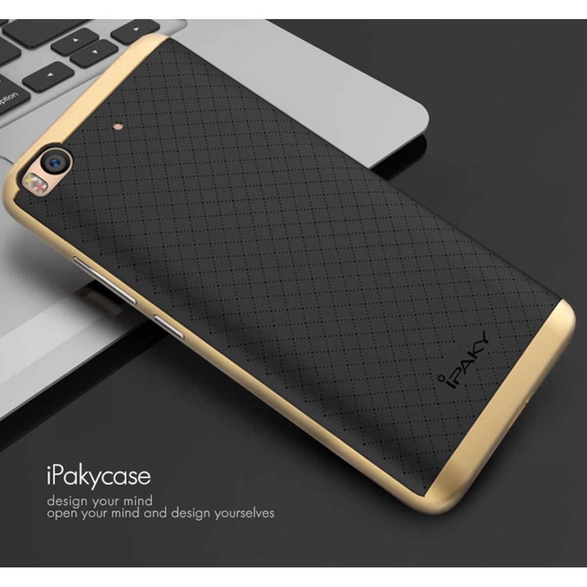 Funda Tipo Neo Hybrid (Pc+Tpu) Negra / Dorada para Xiaomi Mi 5S