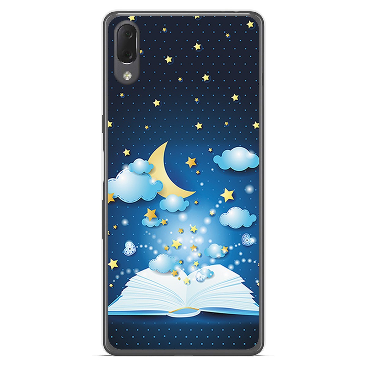 Funda Gel Tpu para Sony Xperia L3 diseño Libro Cuentos Dibujos