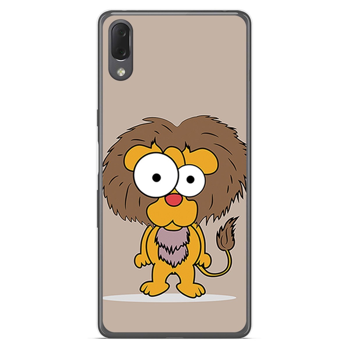 Funda Gel Tpu para Sony Xperia L3 diseño Leon Dibujos