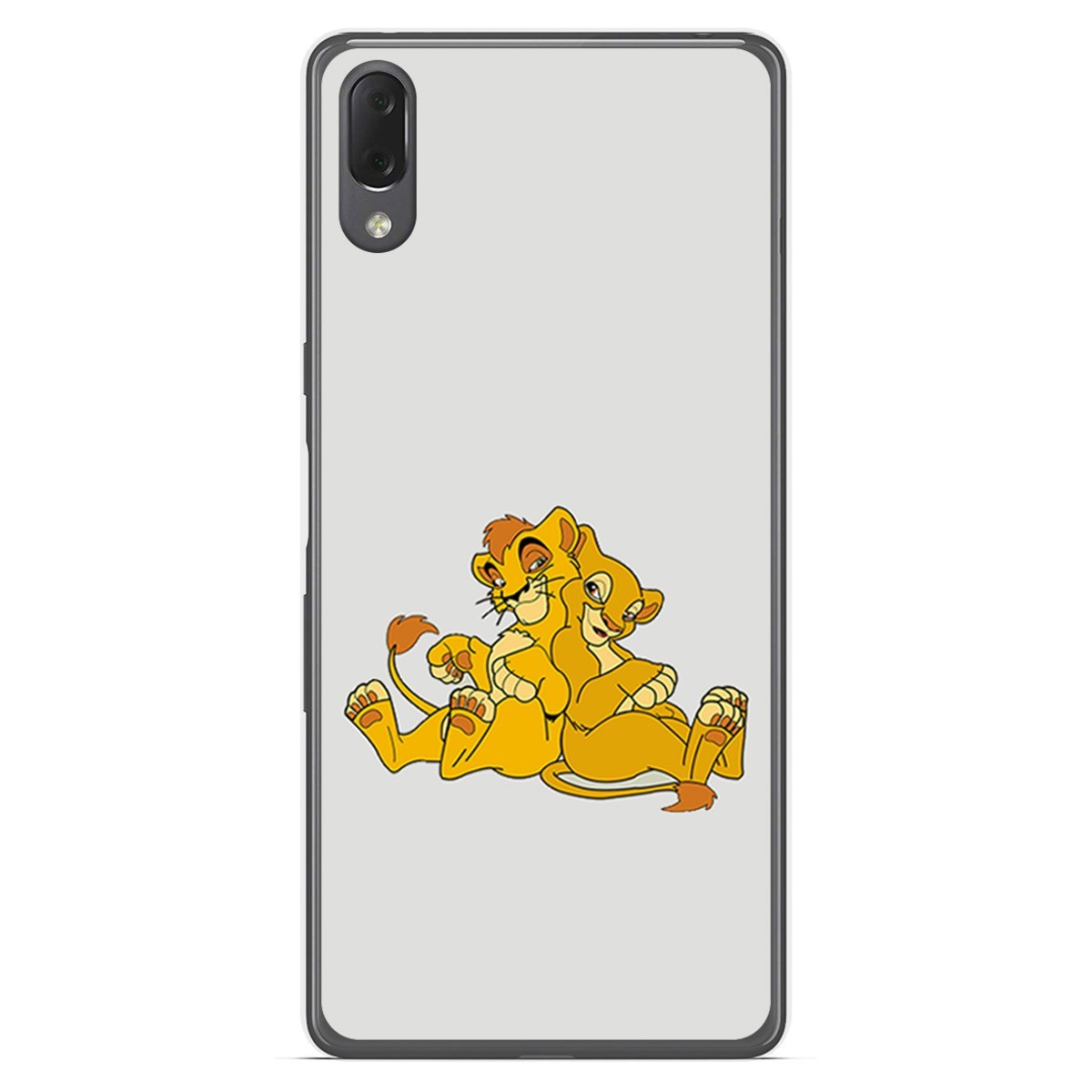 Funda Gel Tpu para Sony Xperia L3 diseño Leones Dibujos