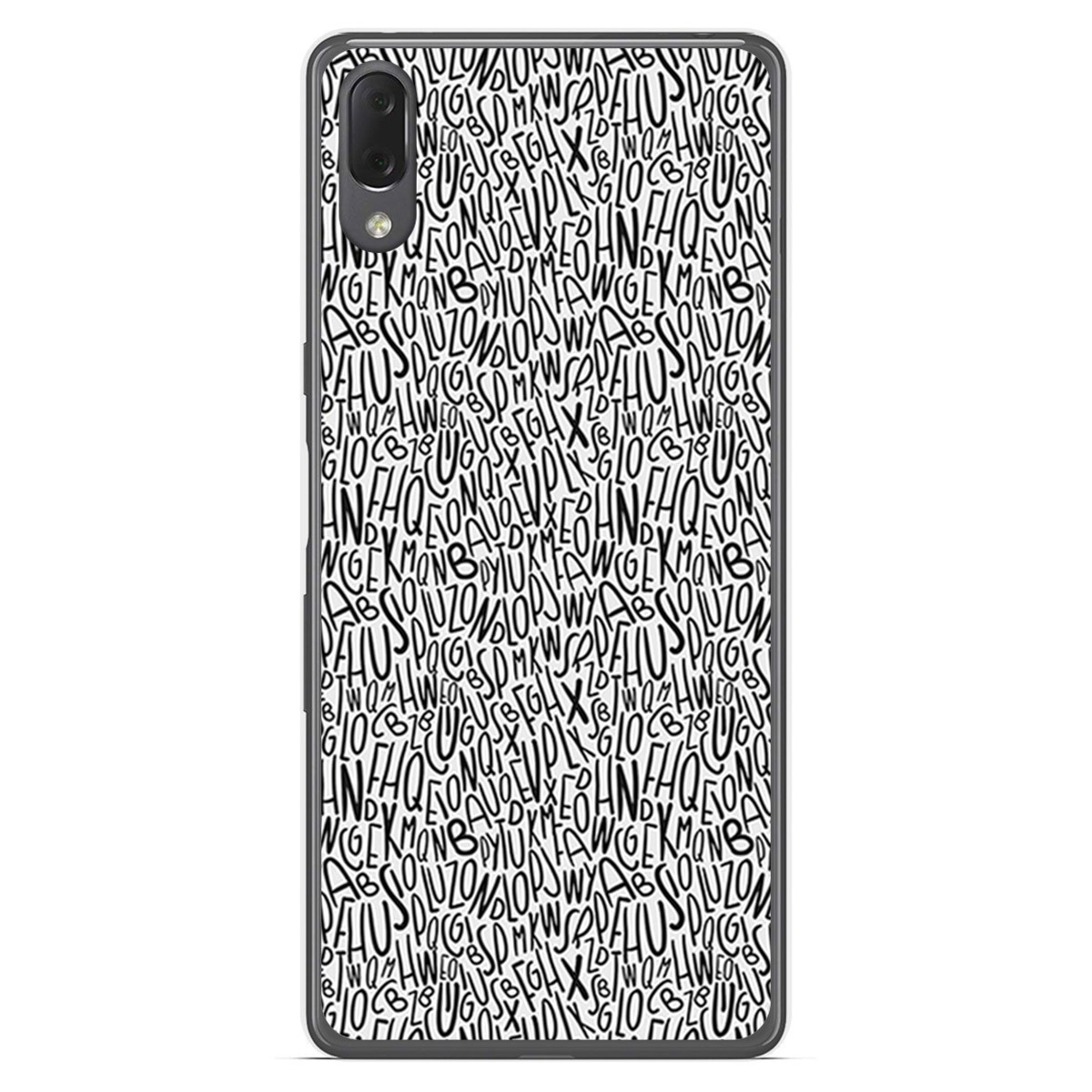 Funda Gel Tpu para Sony Xperia L3 diseño Letras Dibujos