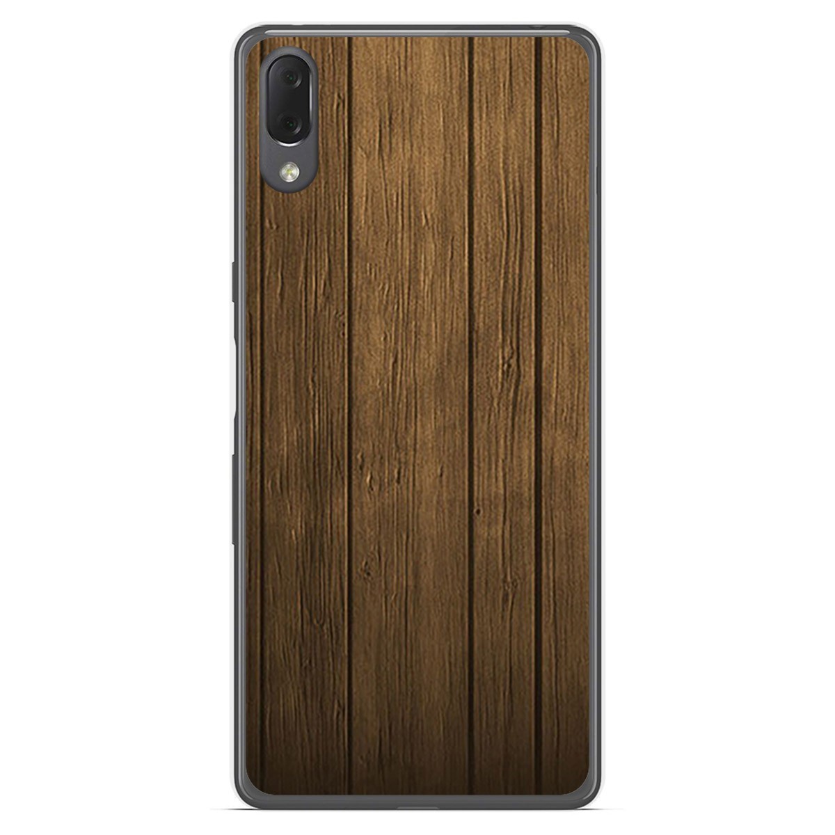 Funda Gel Tpu para Sony Xperia L3 diseño Madera Dibujos