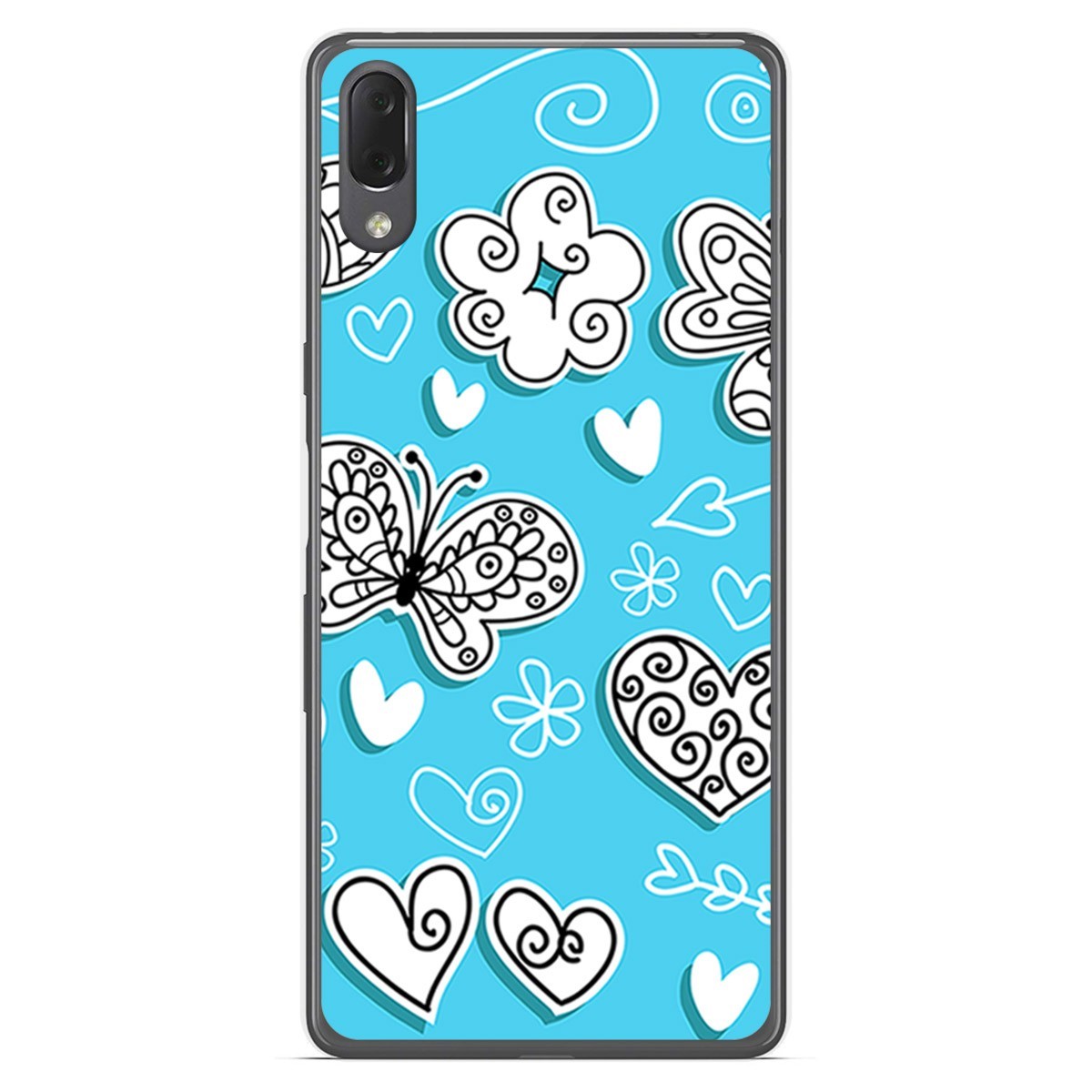Funda Gel Tpu para Sony Xperia L3 diseño Mariposas Dibujos