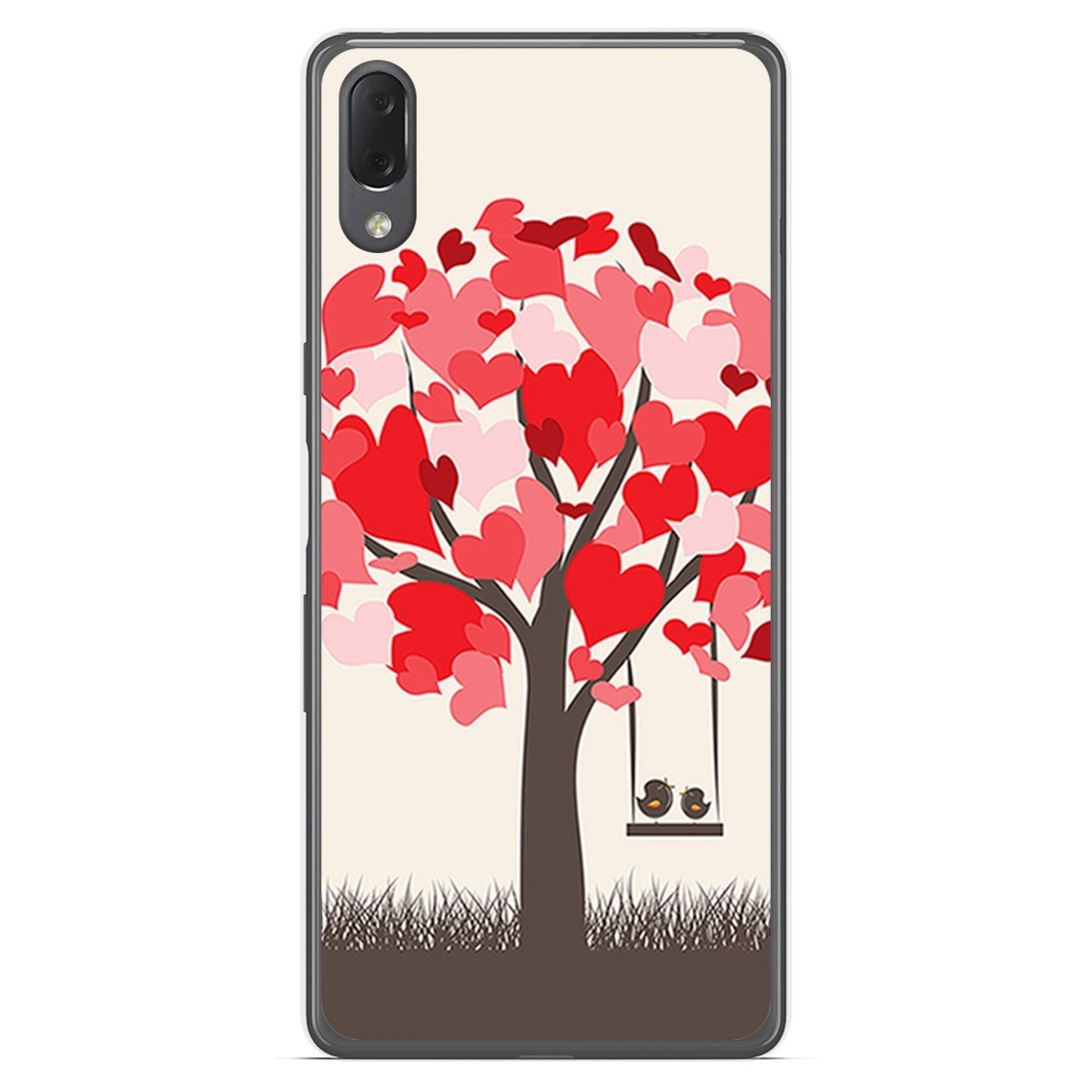 Funda Gel Tpu para Sony Xperia L3 diseño Pajaritos Dibujos