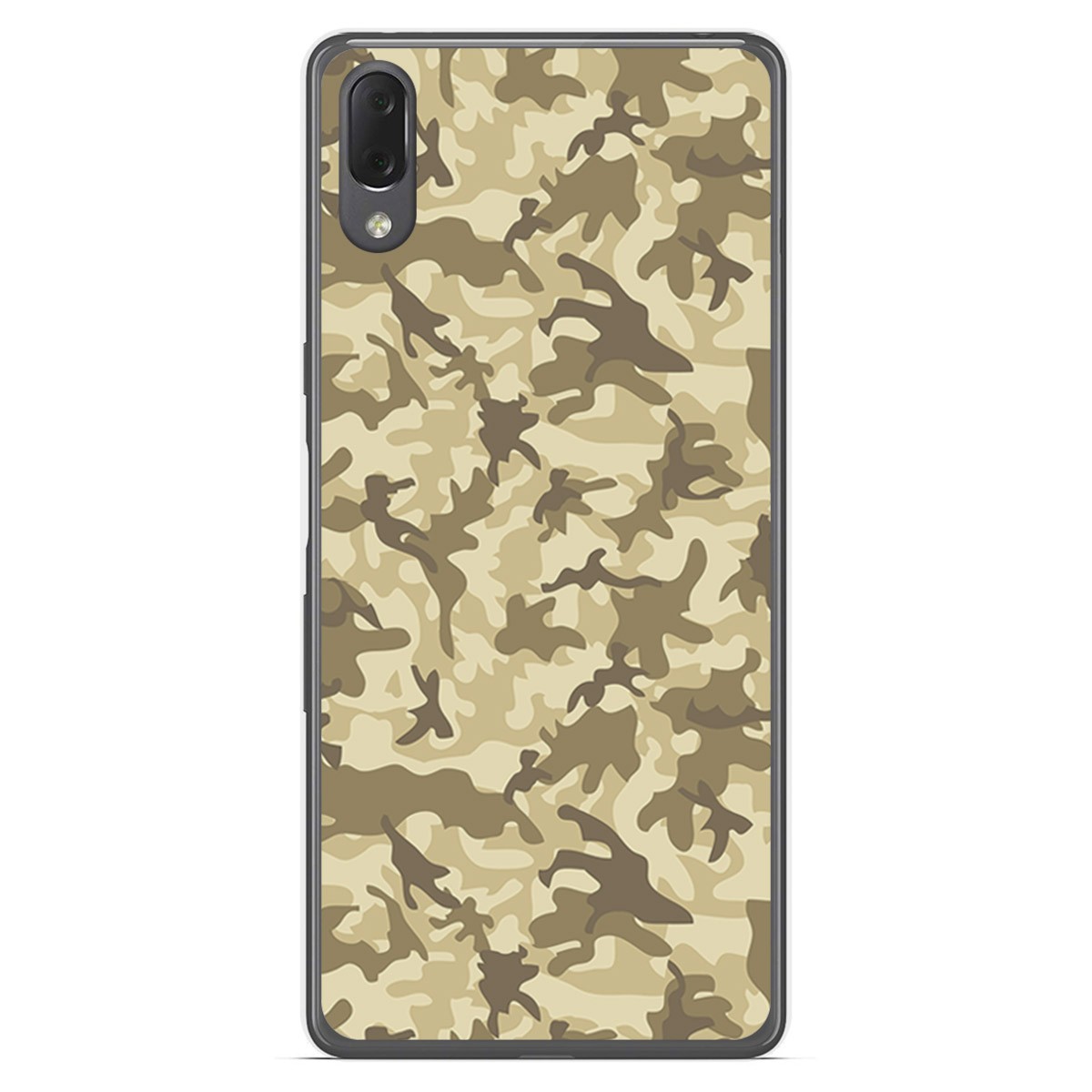 Funda Gel Tpu para Sony Xperia L3 diseño Sand Camuflaje Dibujos