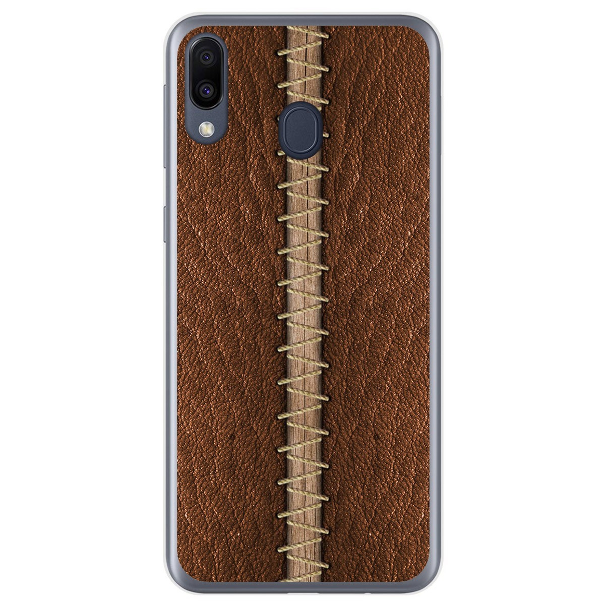 Funda Gel Tpu para Samsung Galaxy M20 diseño Cuero 01 Dibujos