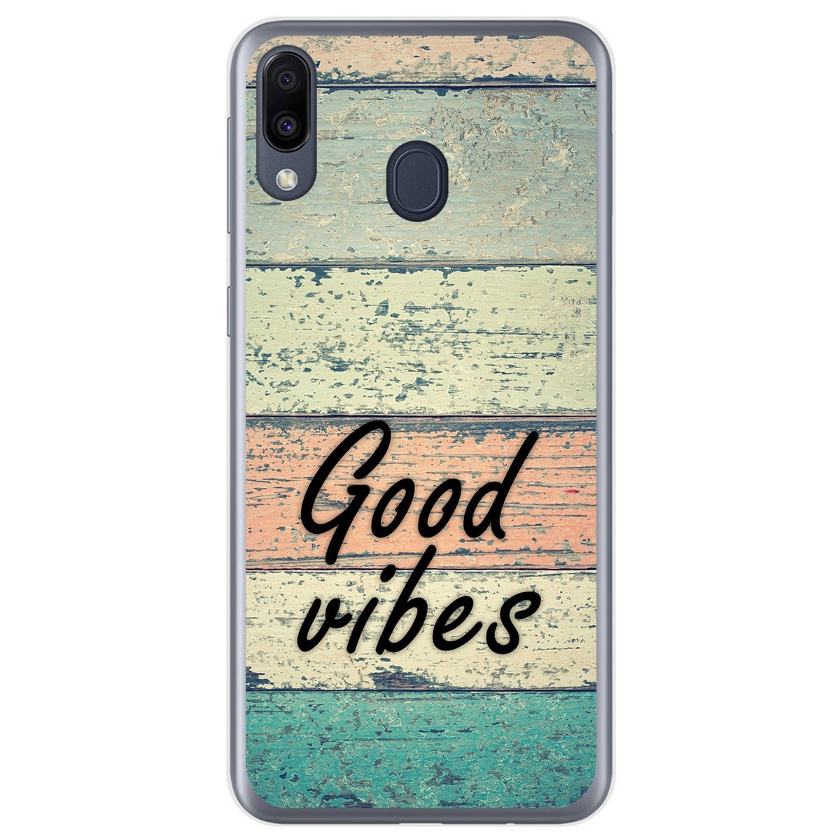 Funda Gel Tpu para Samsung Galaxy M20 diseño Madera 01 Dibujos