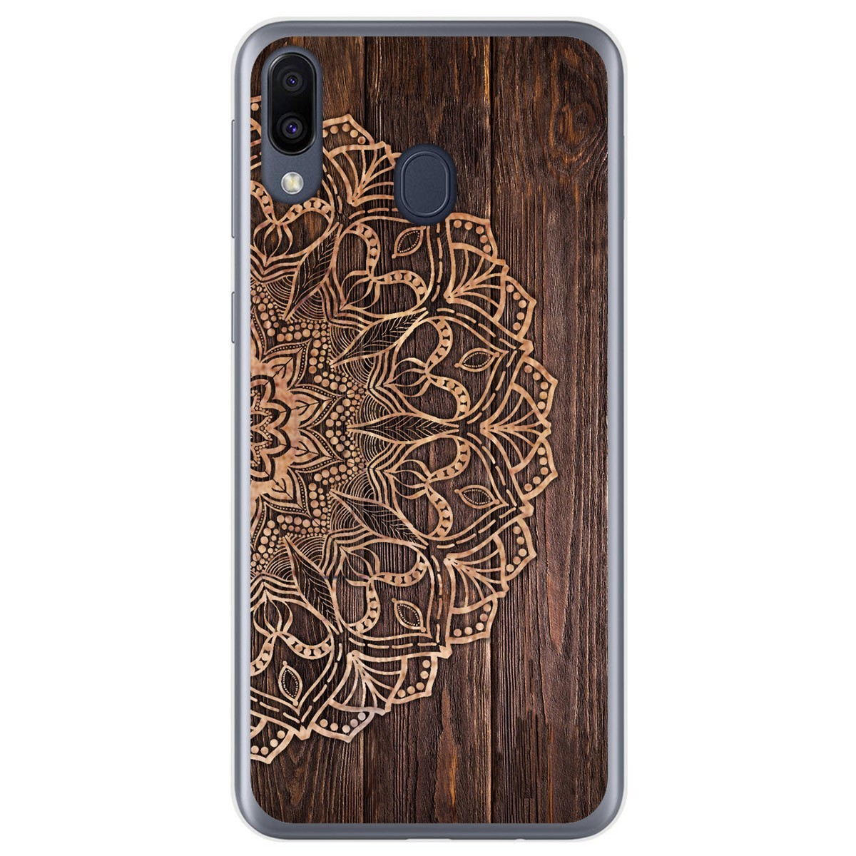 Funda Gel Tpu para Samsung Galaxy M20 diseño Madera 06 Dibujos