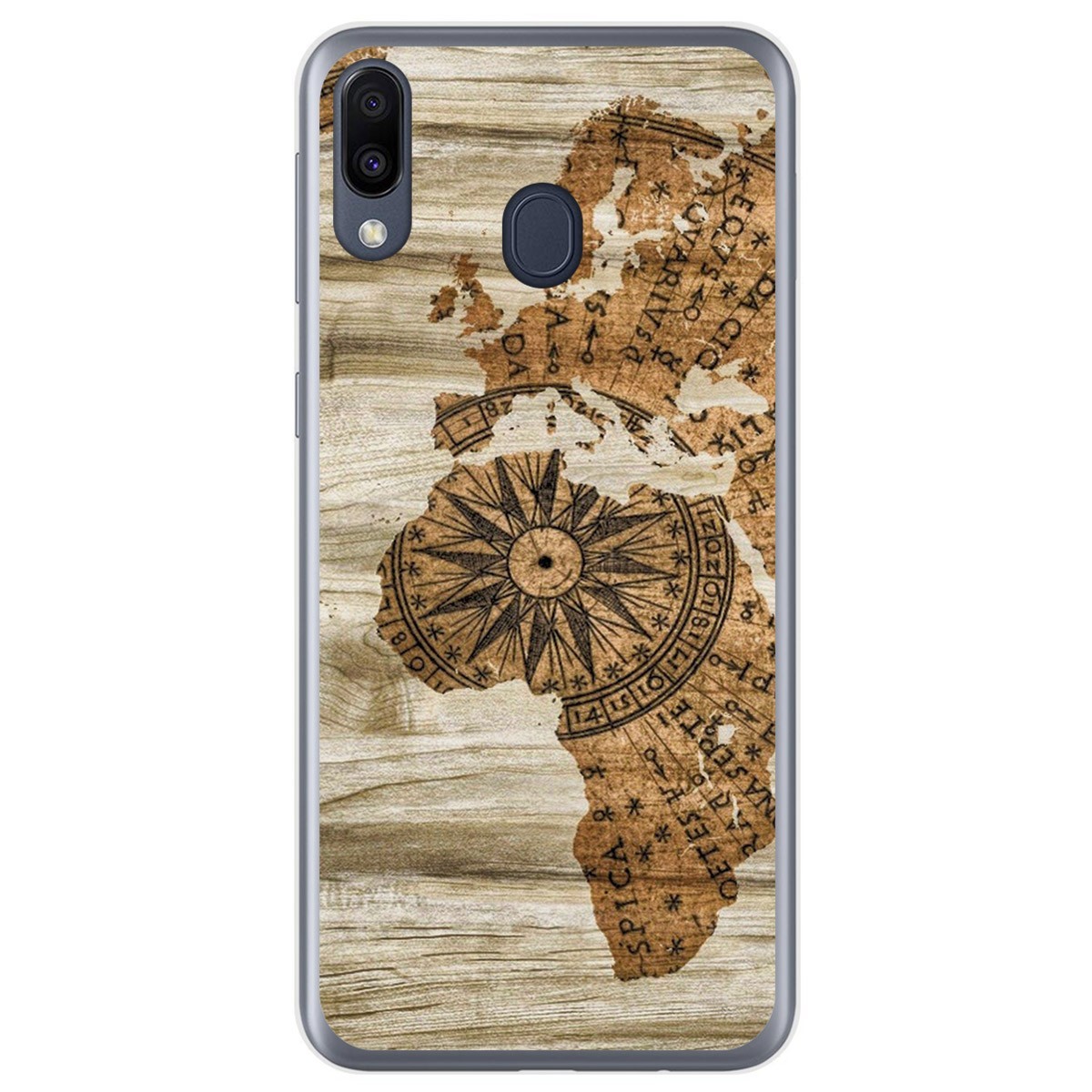 Funda Gel Tpu para Samsung Galaxy M20 diseño Madera 07 Dibujos