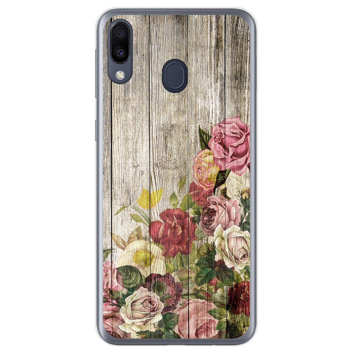 Funda Gel Tpu para Samsung Galaxy M20 diseño Madera 08 Dibujos