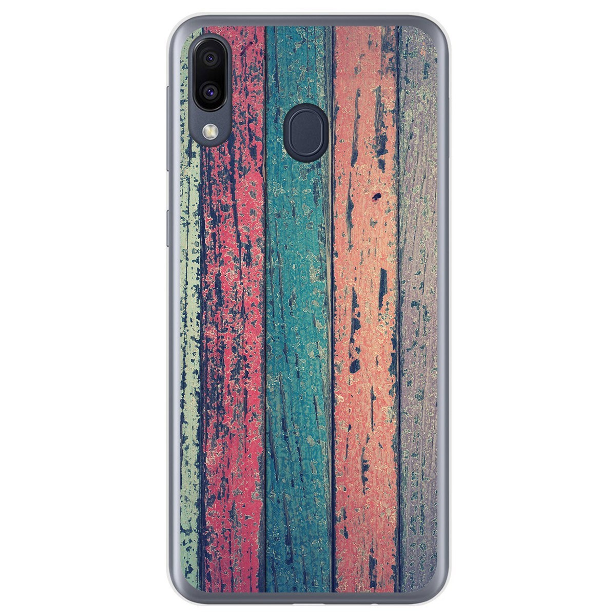 Funda Gel Tpu para Samsung Galaxy M20 diseño Madera 10 Dibujos
