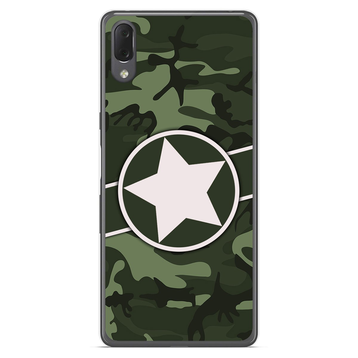 Funda Gel Tpu para Sony Xperia L3 diseño Camuflaje 01 Dibujos