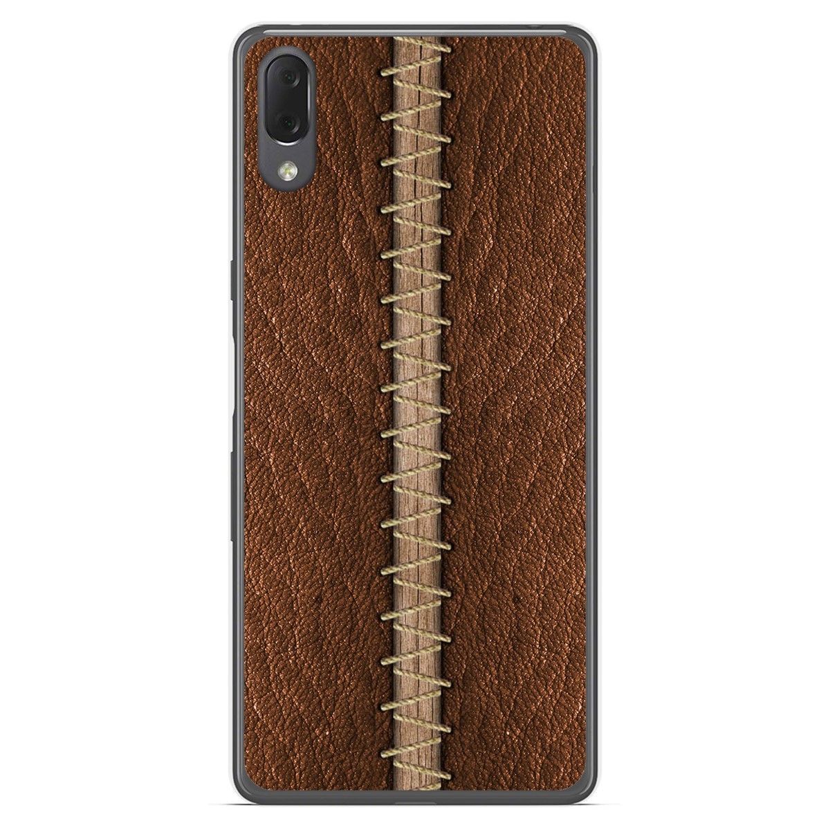 Funda Gel Tpu para Sony Xperia L3 diseño Cuero 01 Dibujos