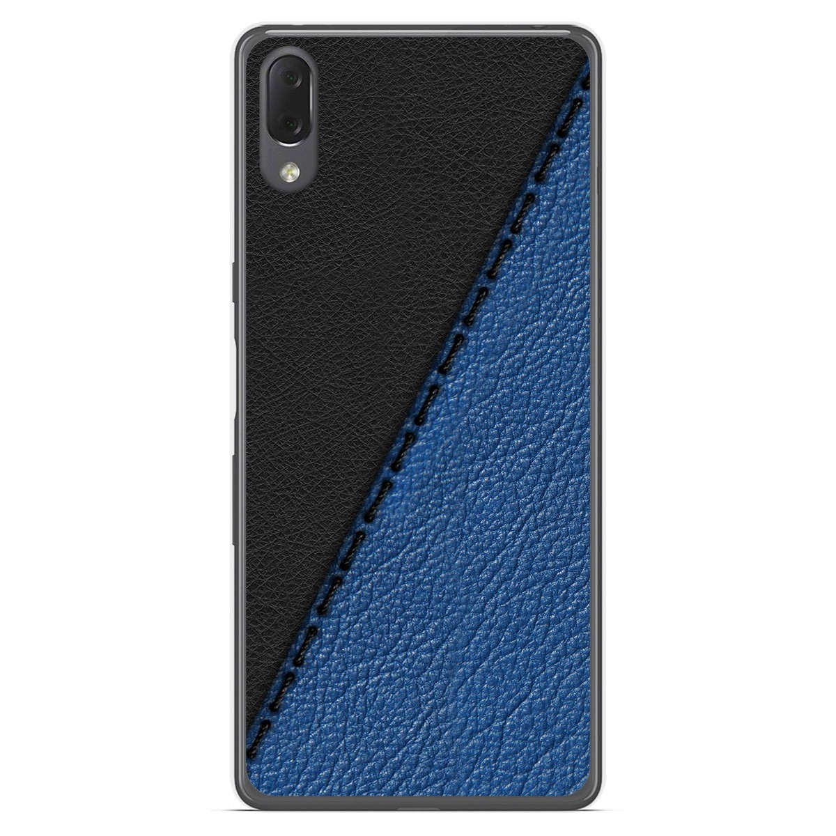 Funda Gel Tpu para Sony Xperia L3 diseño Cuero 02 Dibujos
