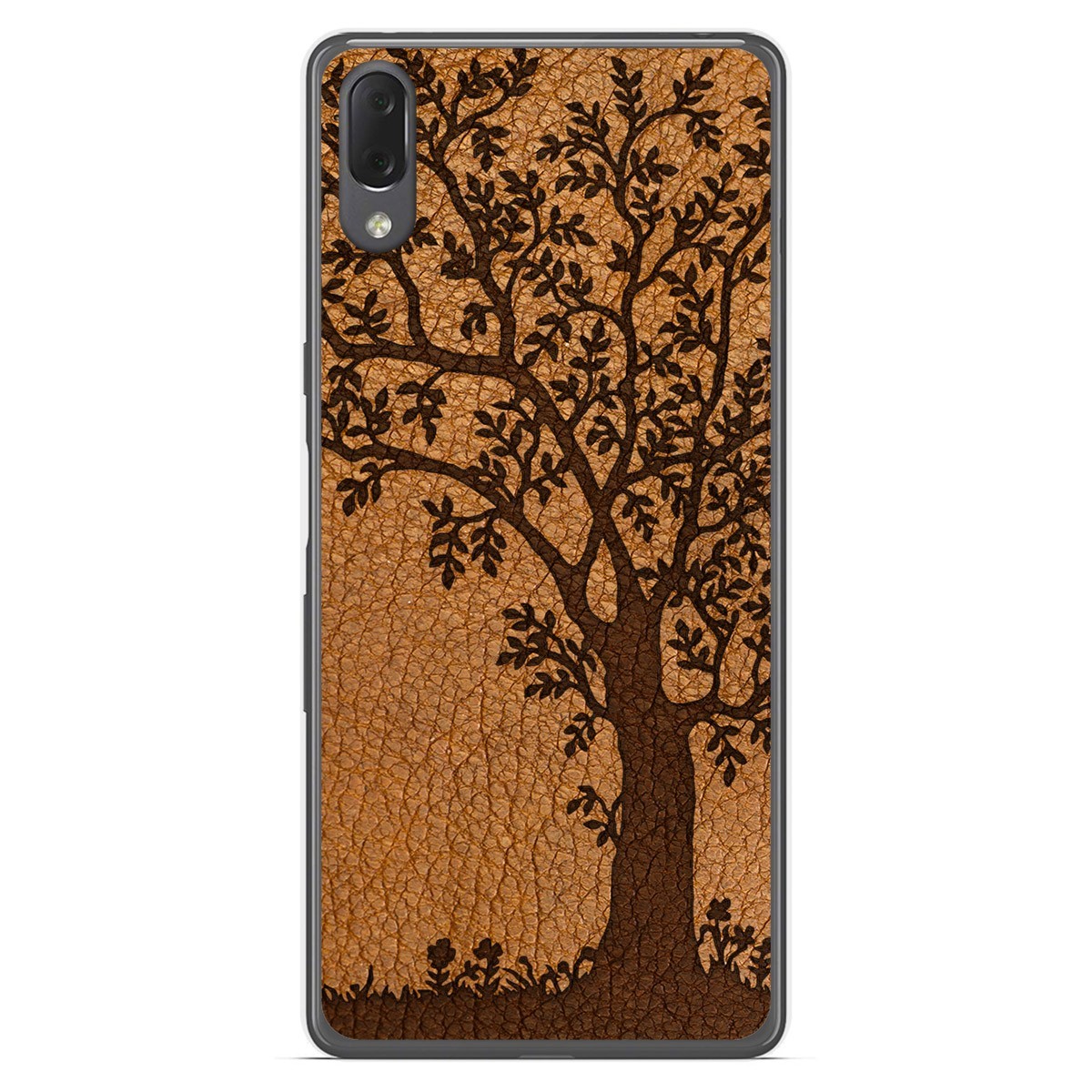 Funda Gel Tpu para Sony Xperia L3 diseño Cuero 03 Dibujos