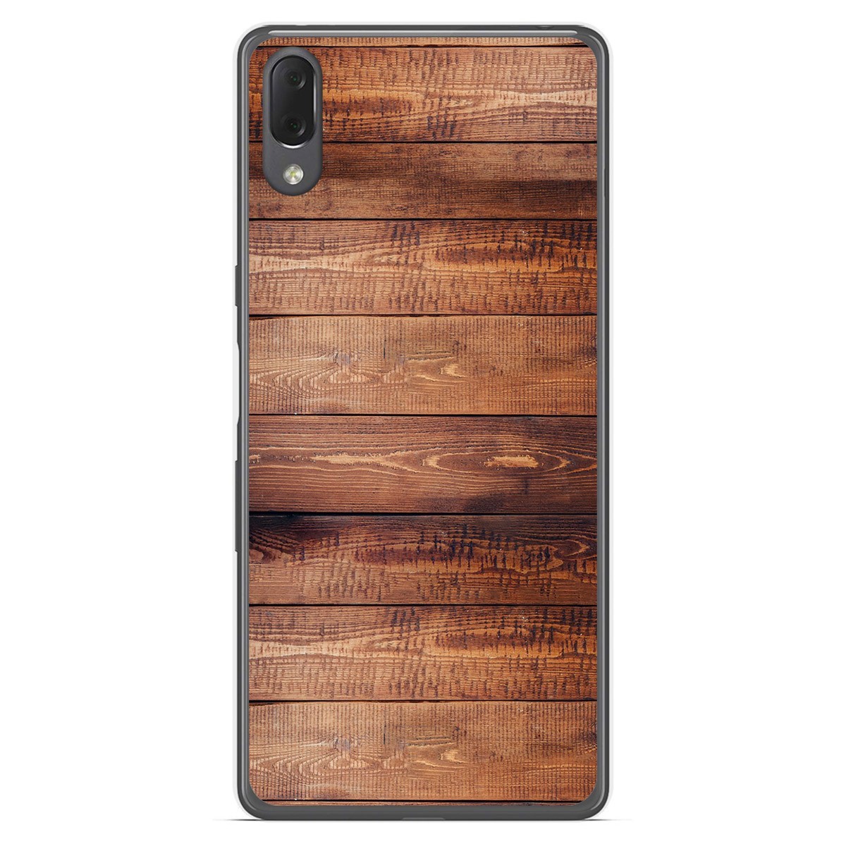 Funda Gel Tpu para Sony Xperia L3 diseño Madera 02 Dibujos