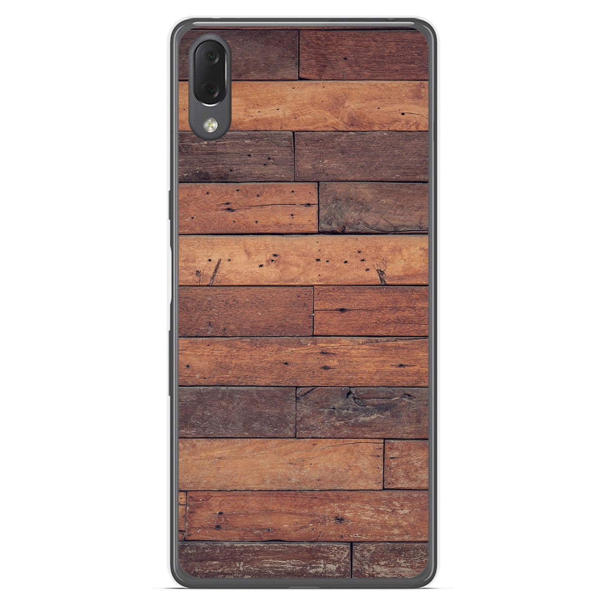 Funda Gel Tpu para Sony Xperia L3 diseño Madera 03 Dibujos