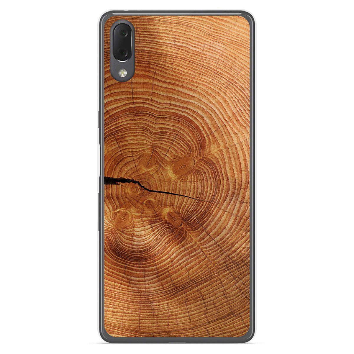 Funda Gel Tpu para Sony Xperia L3 diseño Madera 04 Dibujos