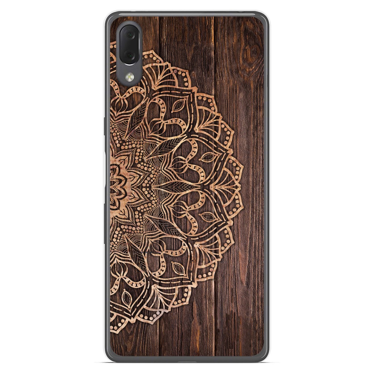 Funda Gel Tpu para Sony Xperia L3 diseño Madera 06 Dibujos