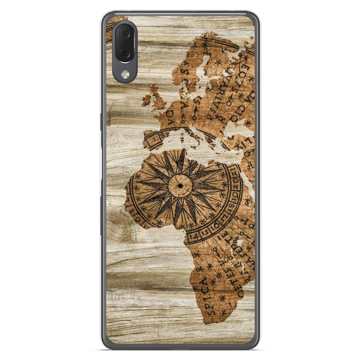 Funda Gel Tpu para Sony Xperia L3 diseño Madera 07 Dibujos