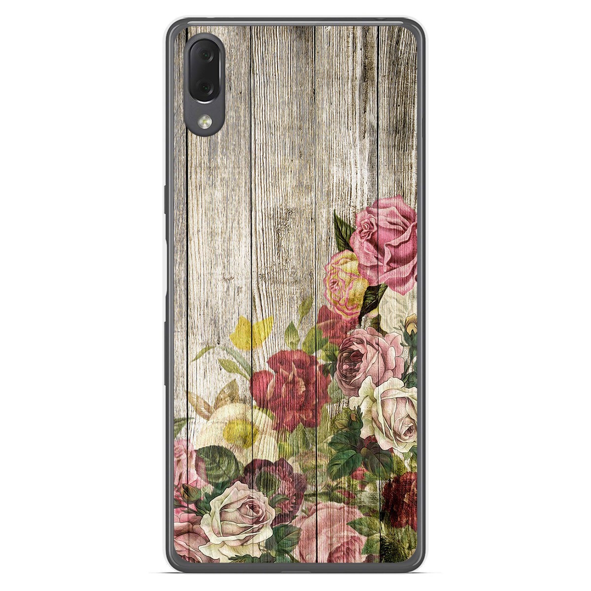 Funda Gel Tpu para Sony Xperia L3 diseño Madera 08 Dibujos