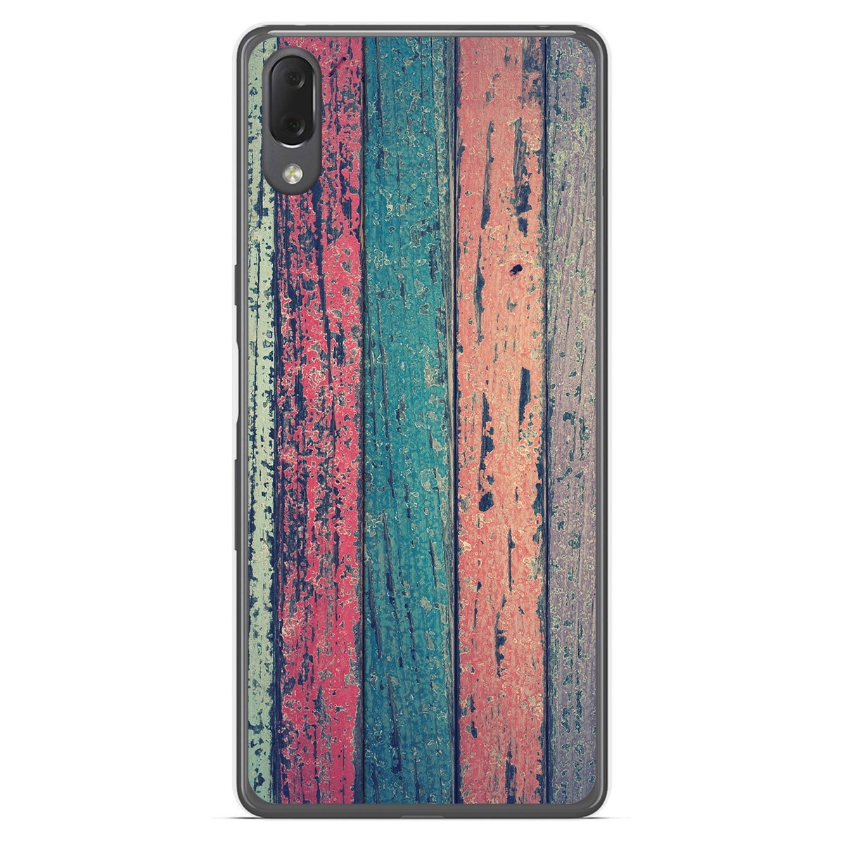 Funda Gel Tpu para Sony Xperia L3 diseño Madera 10 Dibujos