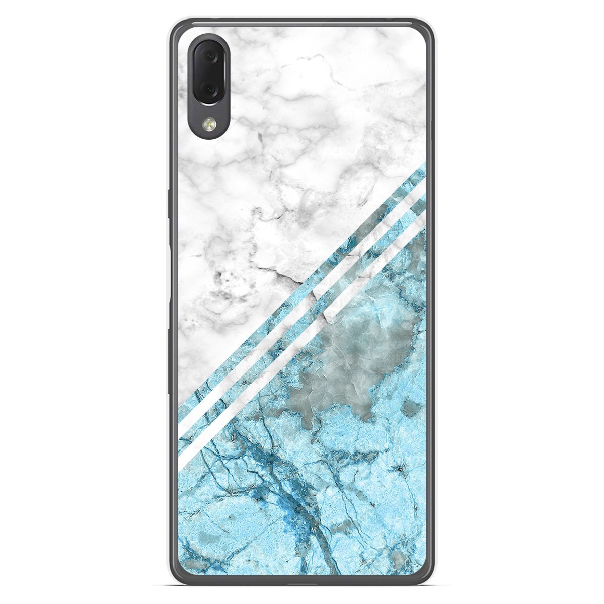Funda Gel Tpu para Sony Xperia L3 diseño Mármol 02 Dibujos