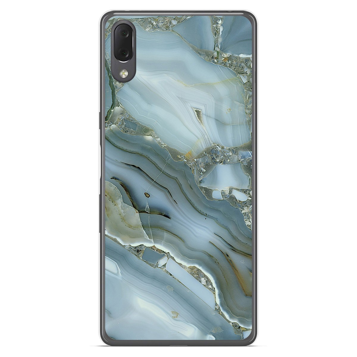 Funda Gel Tpu para Sony Xperia L3 diseño Mármol 09 Dibujos