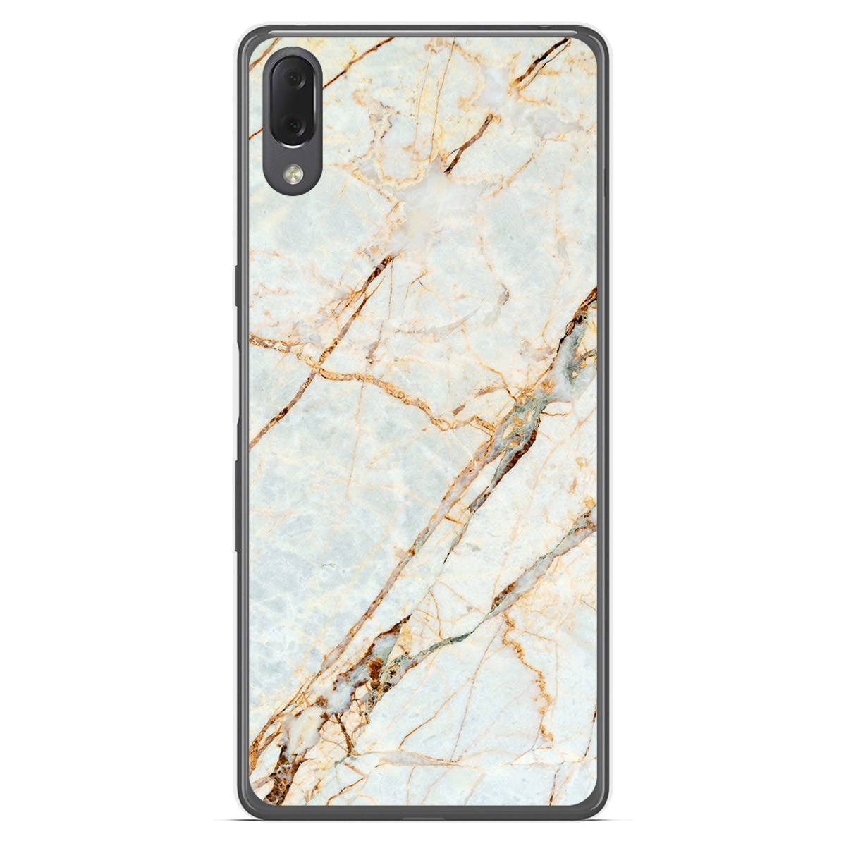 Funda Gel Tpu para Sony Xperia L3 diseño Mármol 13 Dibujos